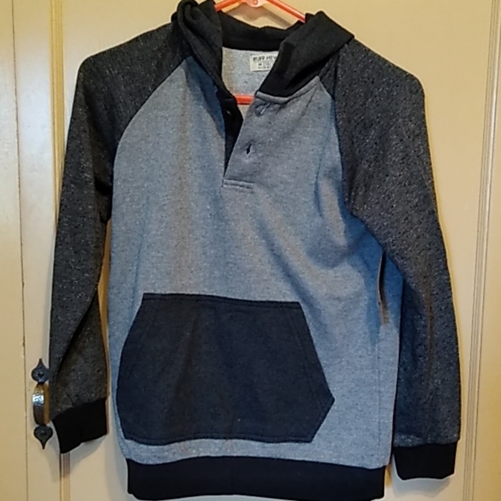 BRAND NEW Ruff Hewn Boys long-sleeve hooded shirt